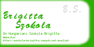 brigitta szokola business card